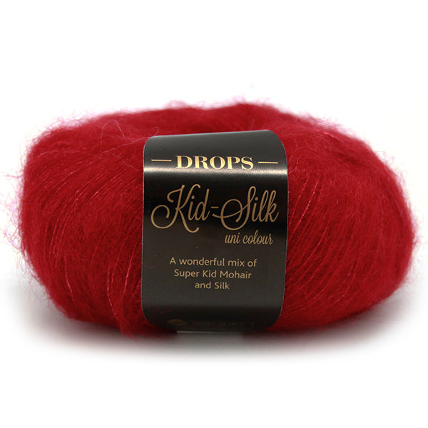 Drops Kid-Silk Uni Colour 014 Rood