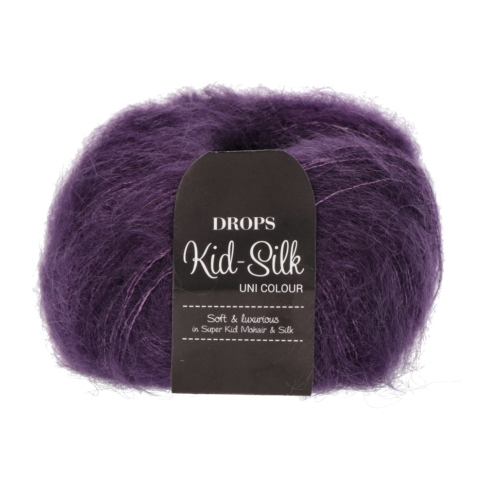 Drops Kid-Silk Uni Colour 016 Donkerpaars