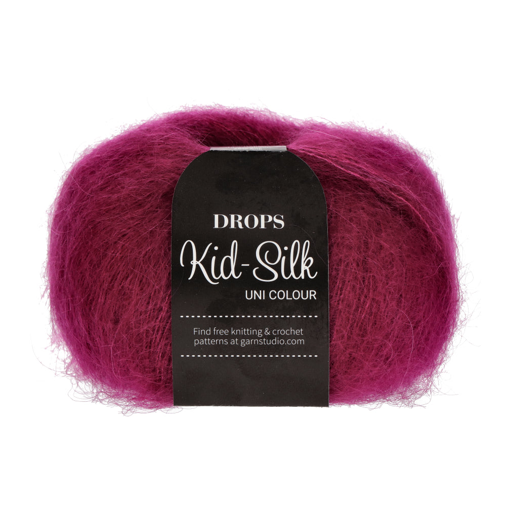 Drops Kid-Silk Uni Colour 017 Donkerroze