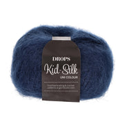 Drops Kid-Silk Uni Colour 028 Marineblauw