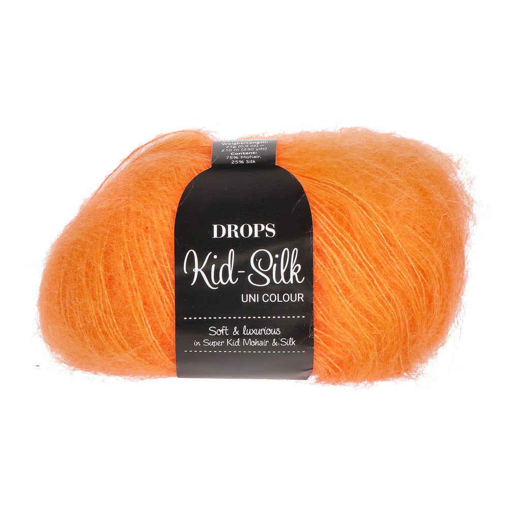 Drops Kid-Silk Uni Colour 049 Elektrisch Oranje