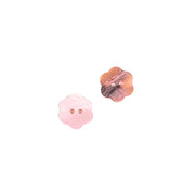 Drops Knoop Bloem Parelmoer 15 mm - Natuurlijke glans & 2-gaats