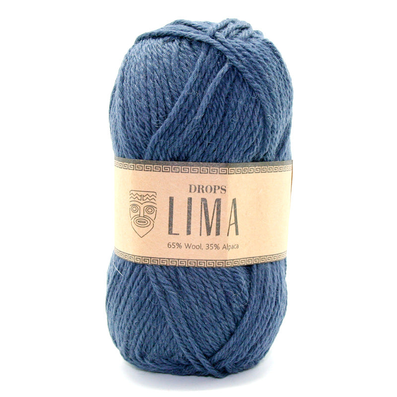 Drops Lima Uni Colour 4305 Blauw Indigo