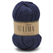 Drops Lima Uni Colour 9016 Marineblauw