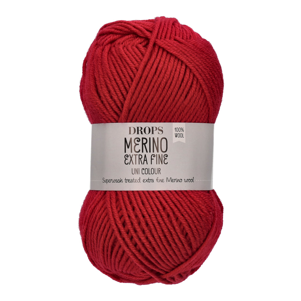 Drops Merino Extra Fine Uni Colour 11 Rood