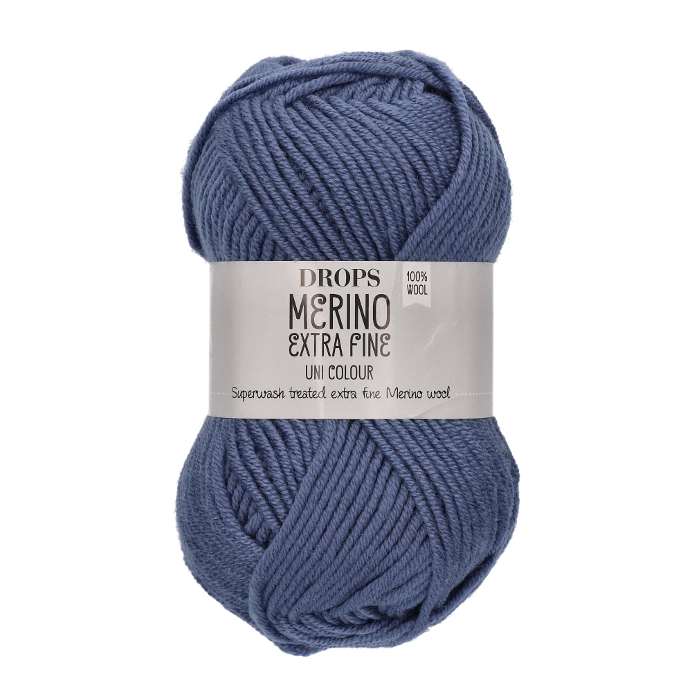Drops Merino Extra Fine Uni Colour 13 Denimblauw
