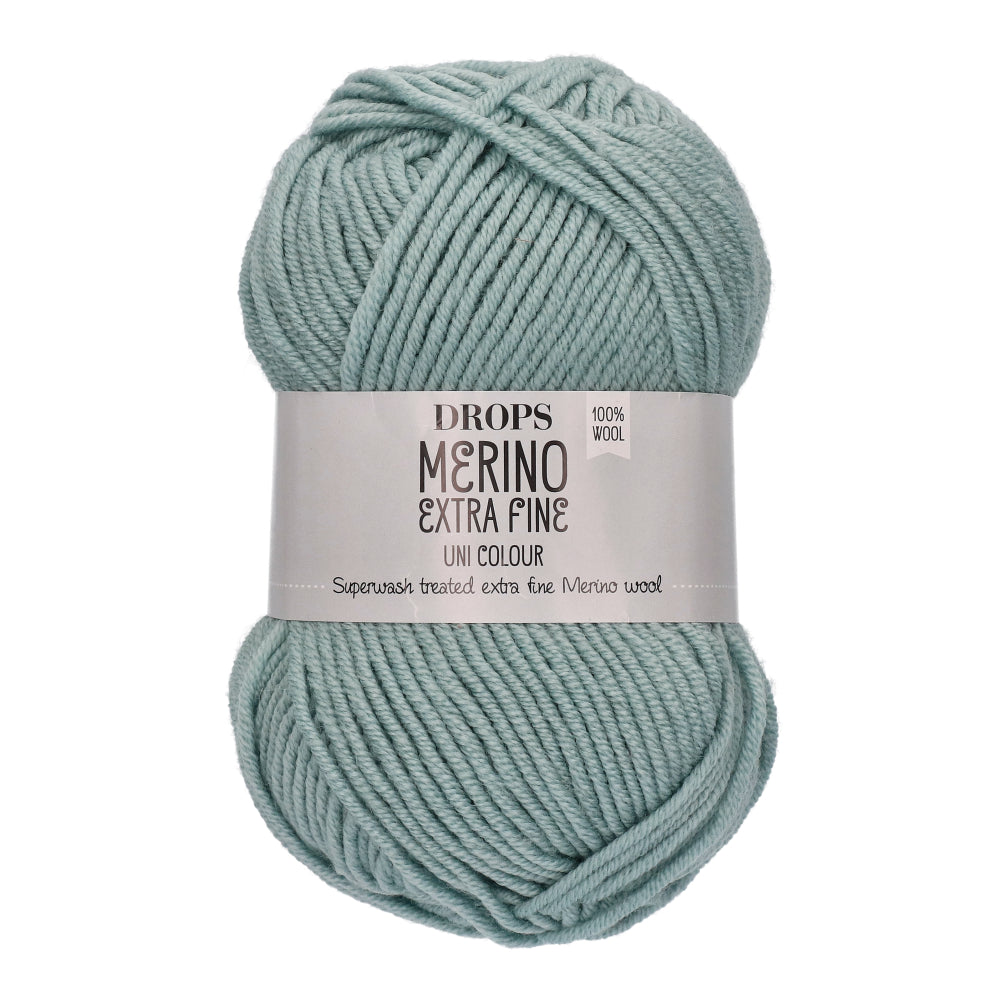 Drops Merino Extra Fine Uni Colour 15 Lichtgrijs/groen