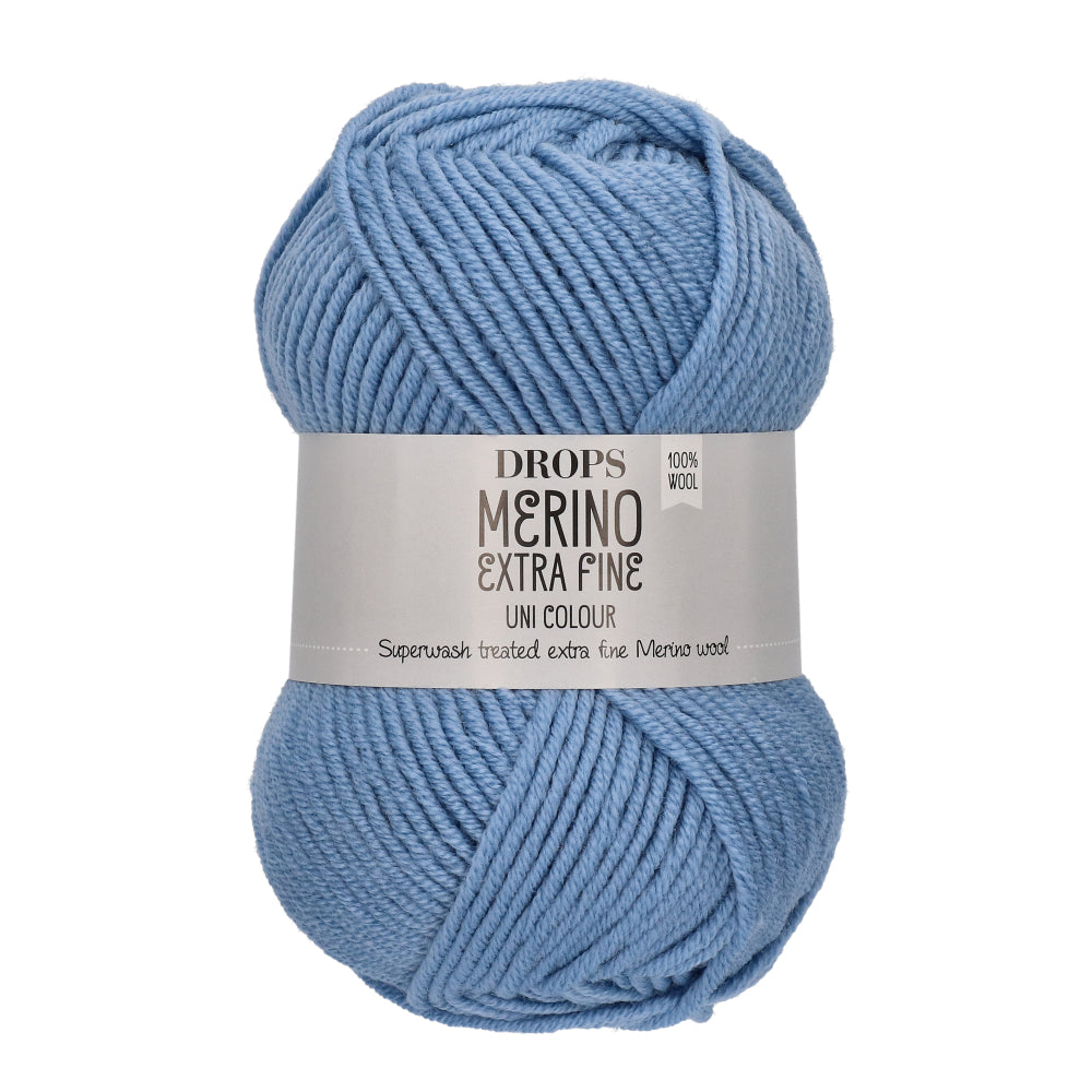 Drops Merino Extra Fine Uni Colour 19 Lichtgrijsblauw