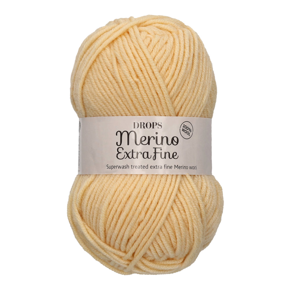 Drops Merino Extra Fine Uni Colour 24 Lichtgeel