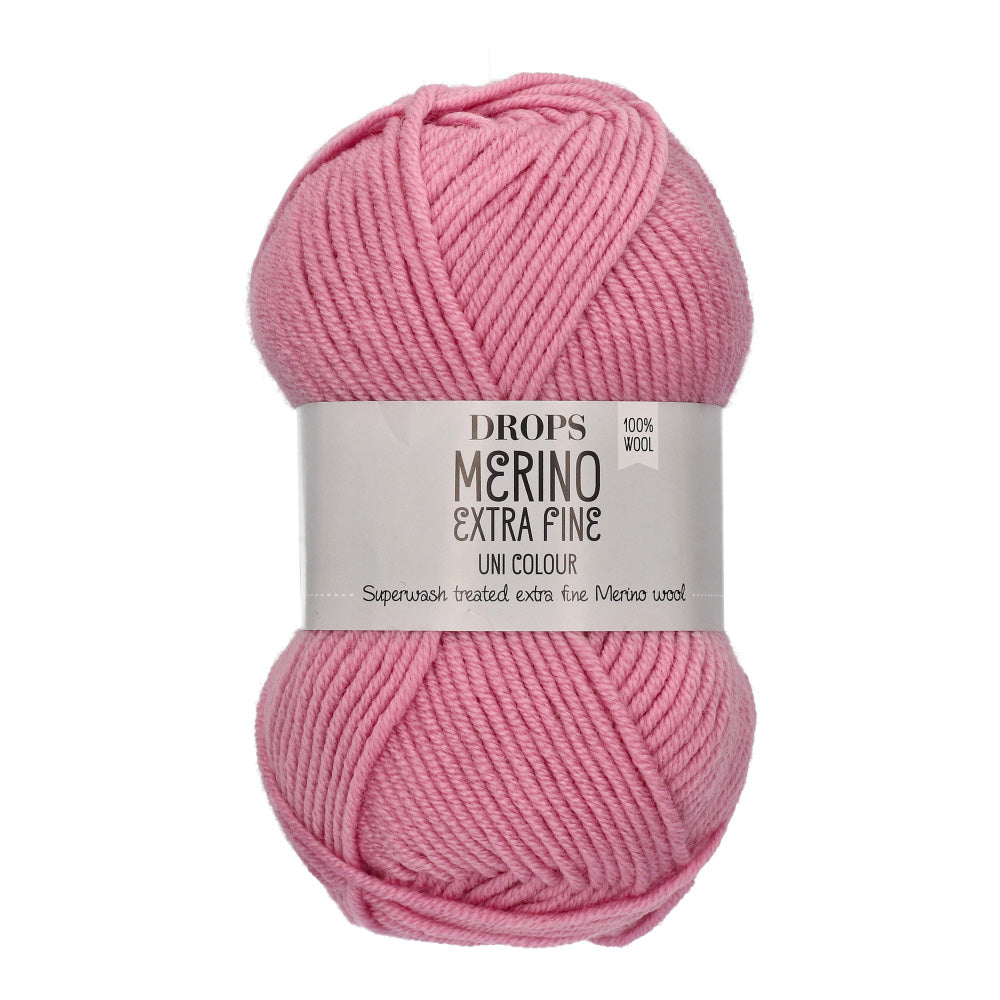 Drops Merino Extra Fine Uni Colour 25 Roze