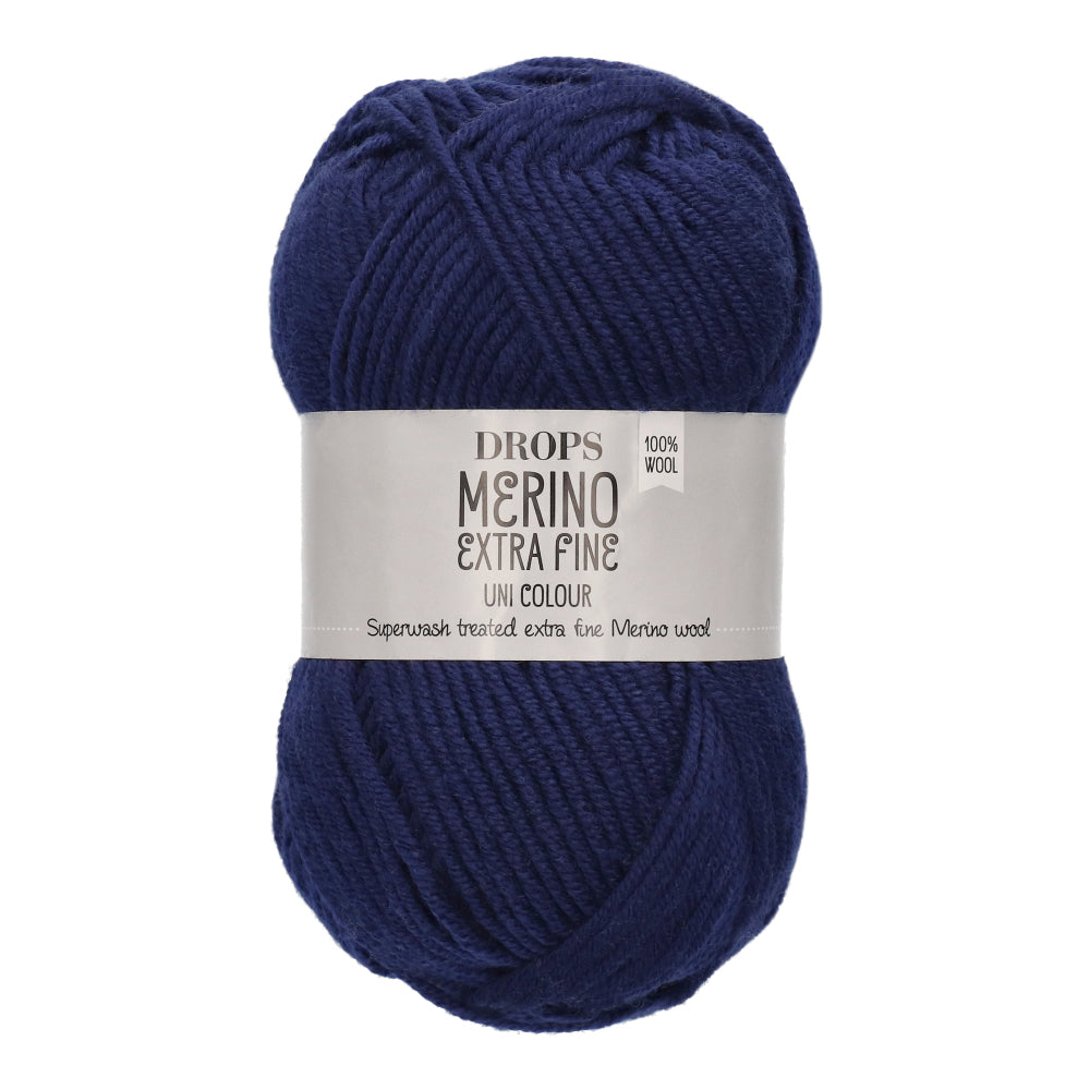 Drops Merino Extra Fine Uni Colour 27 Marineblauw