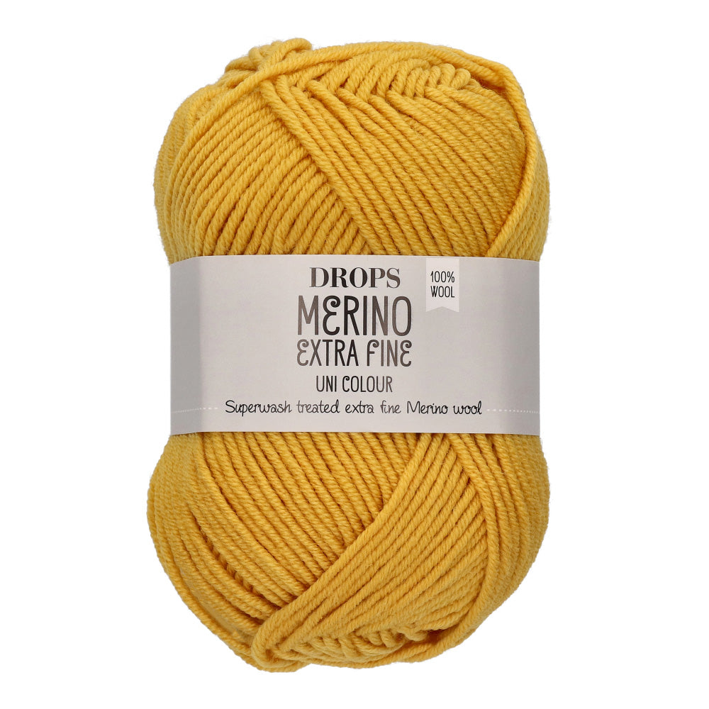 Drops Merino Extra Fine Uni Colour 30 Mosterd