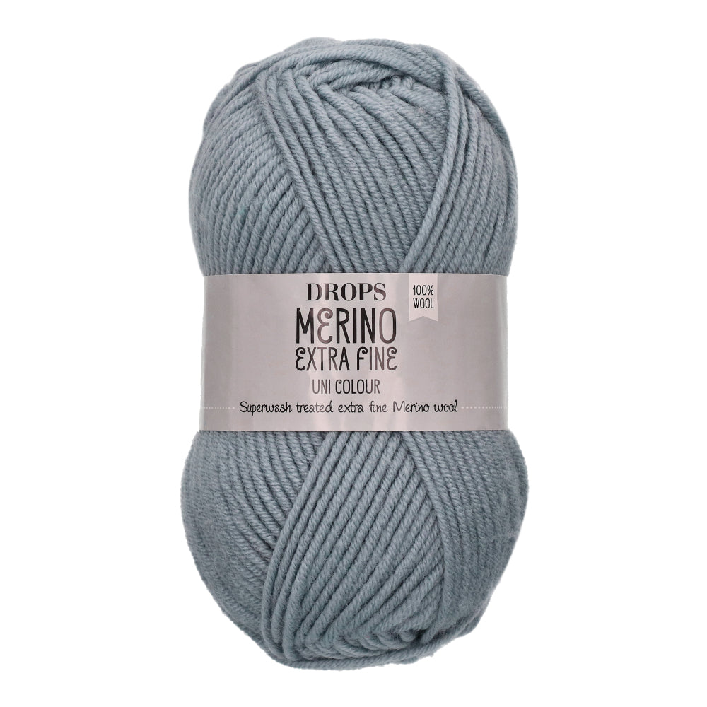 Drops Merino Extra Fine Uni Colour 38 Blauwe Mist