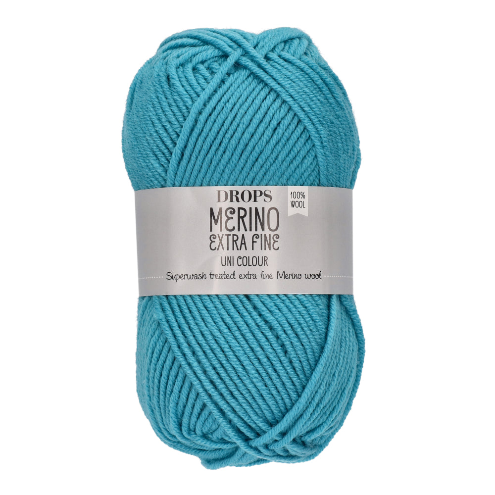 Drops Merino Extra Fine Uni Colour 43 Licht Turkoois