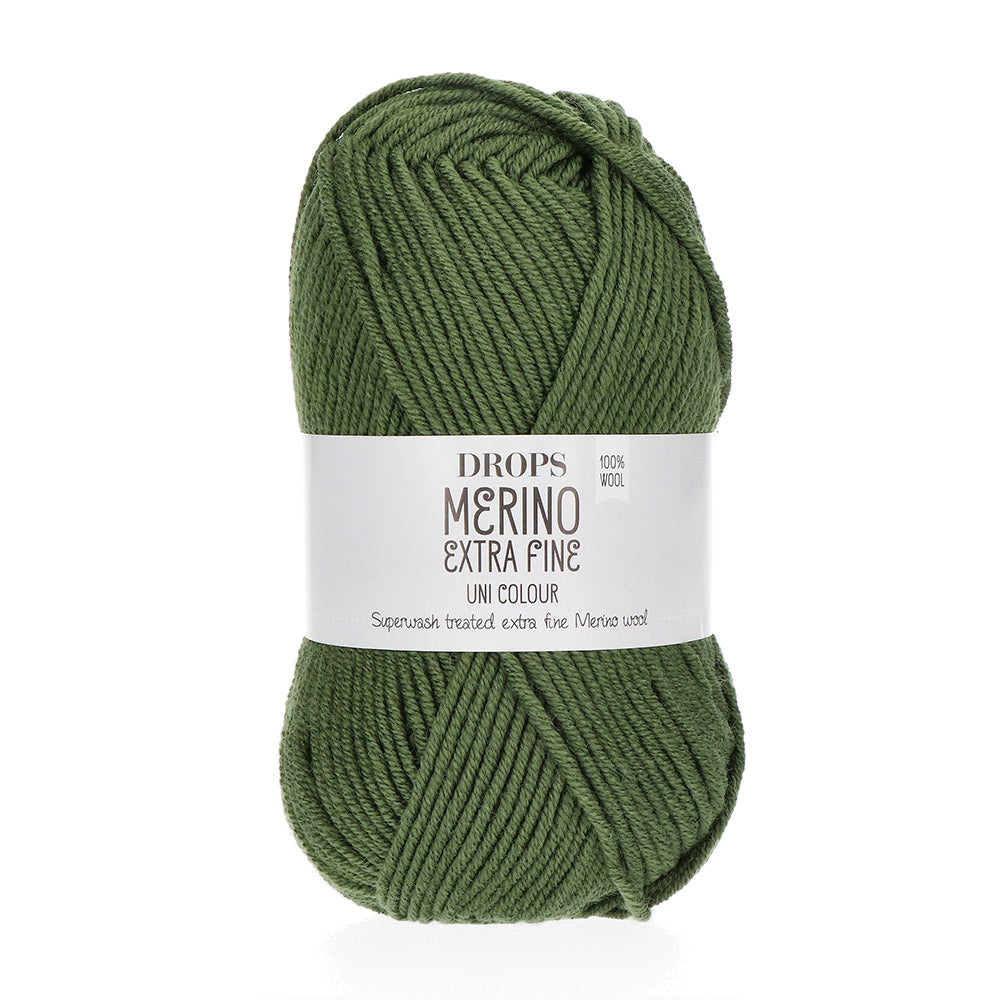 Drops Merino Extra Fine Uni Colour 52 Bladgroen