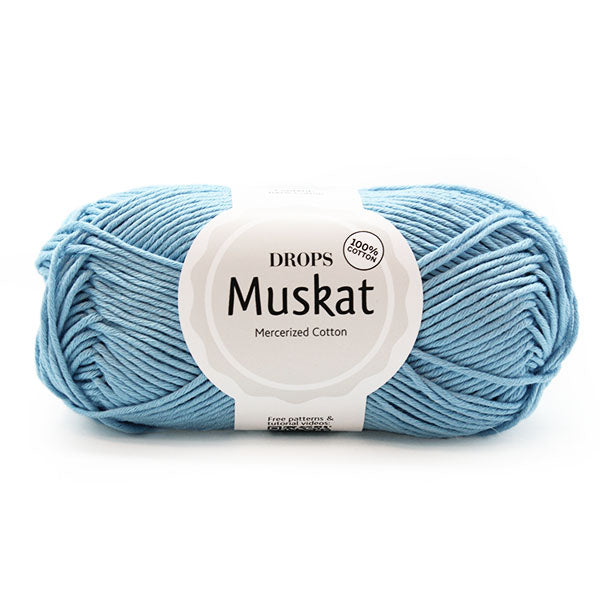 Drops Muskat Uni Colour 02 Babyblauw