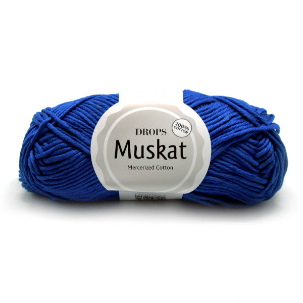 Drops Muskat Uni Colour 15 Koningsblauw