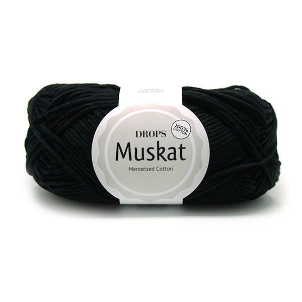 Drops Muskat Uni Colour 17 Zwart