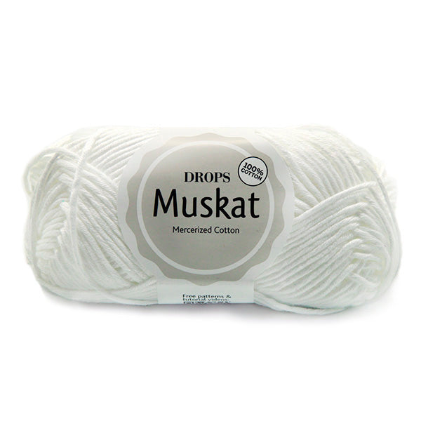 Drops Muskat Uni Colour 18 Wit