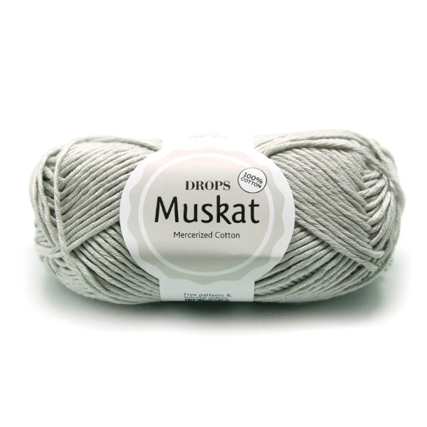 Drops Muskat Uni Colour 19 Lichtgrijs