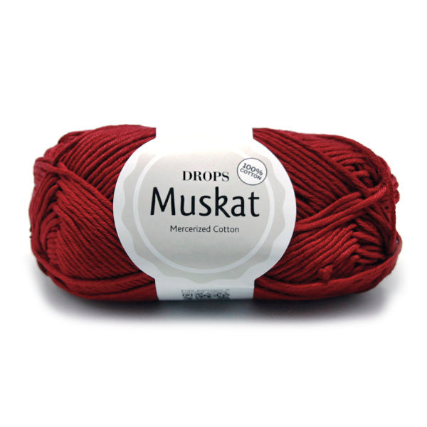 Drops Muskat Uni Colour 41 Wijnrood