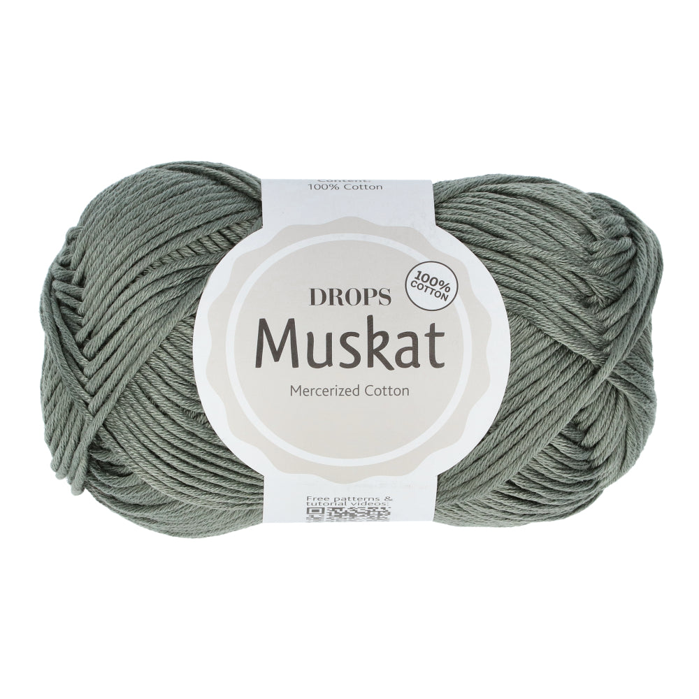 Drops Muskat Uni Colour 90 Mosgroen