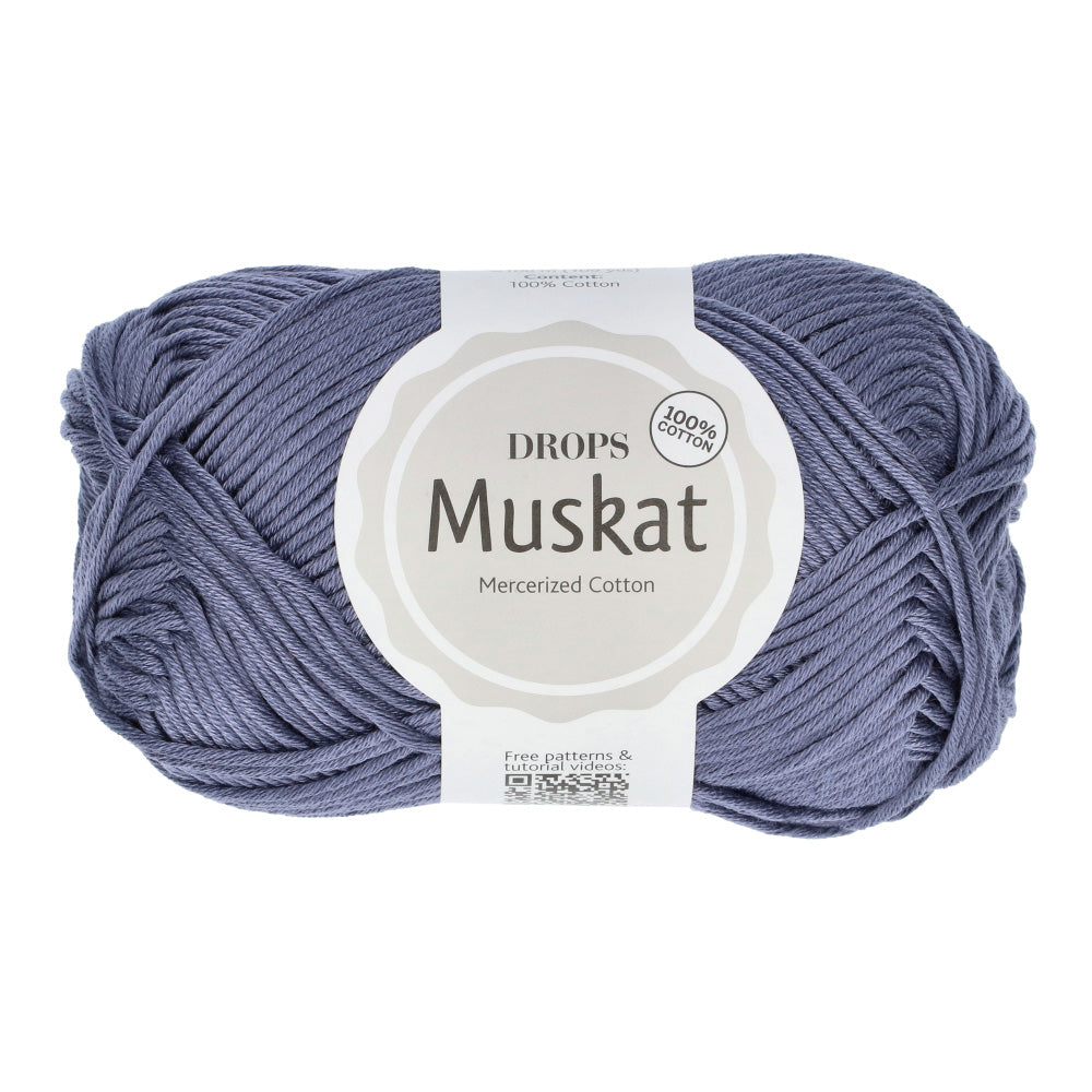 Drops Muskat Uni Colour 91 Stormblauw