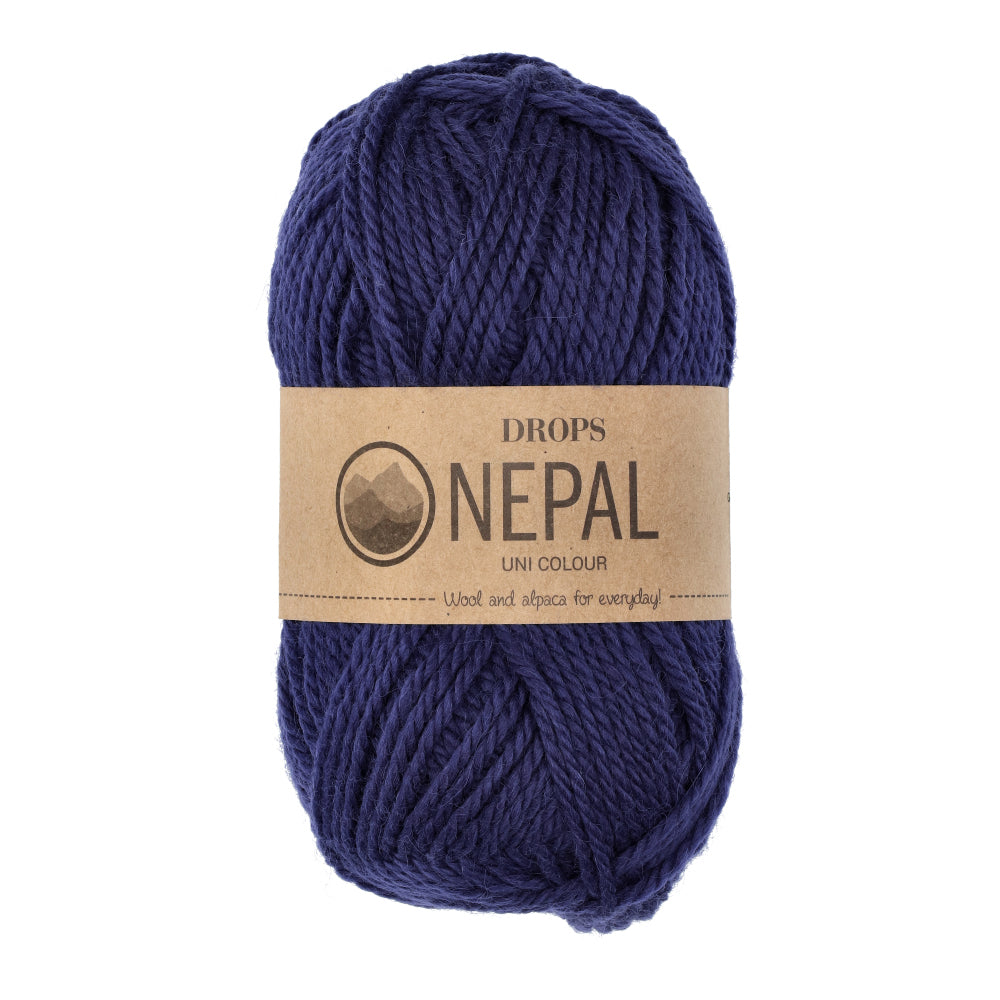 Drops Nepal Uni Colour 1709 Marineblauw