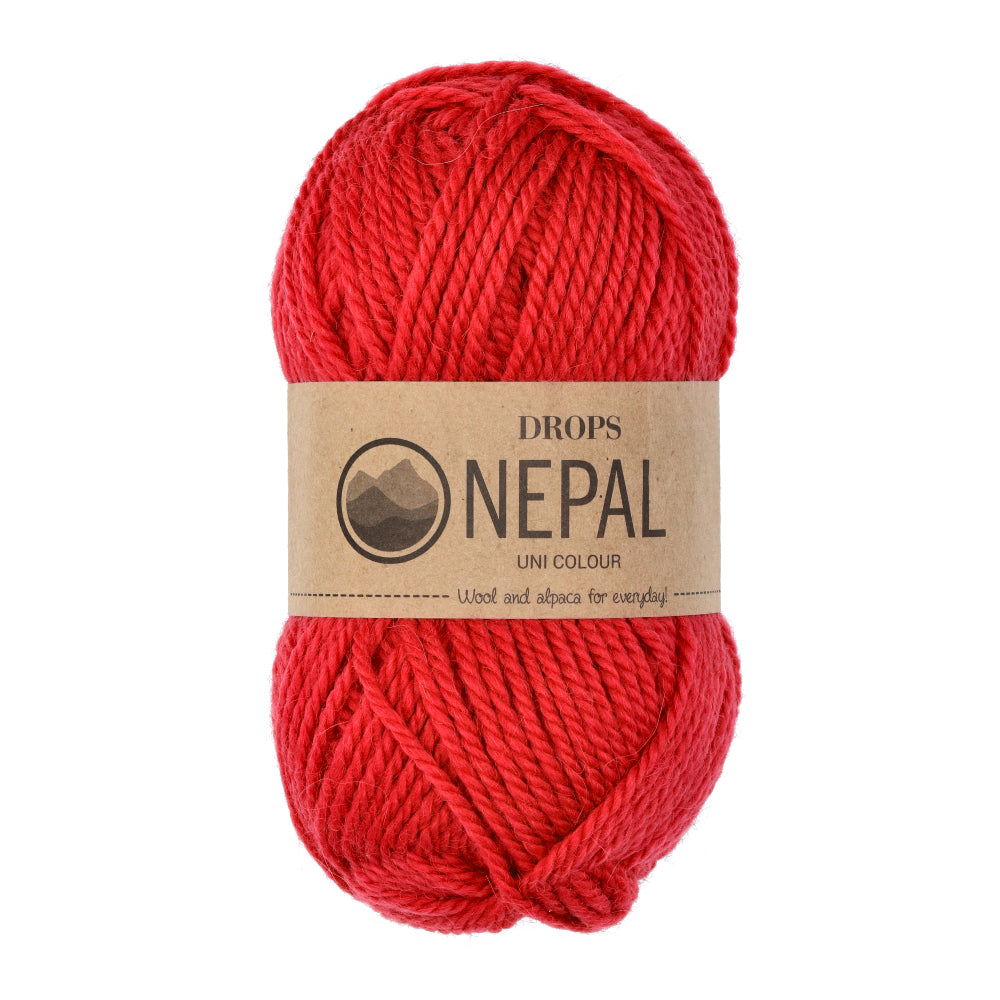 Drops Nepal Uni Colour 3620 Rood