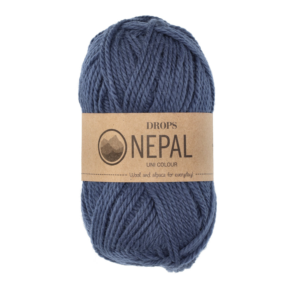 Drops Nepal Uni Colour 6314 Denimblauw