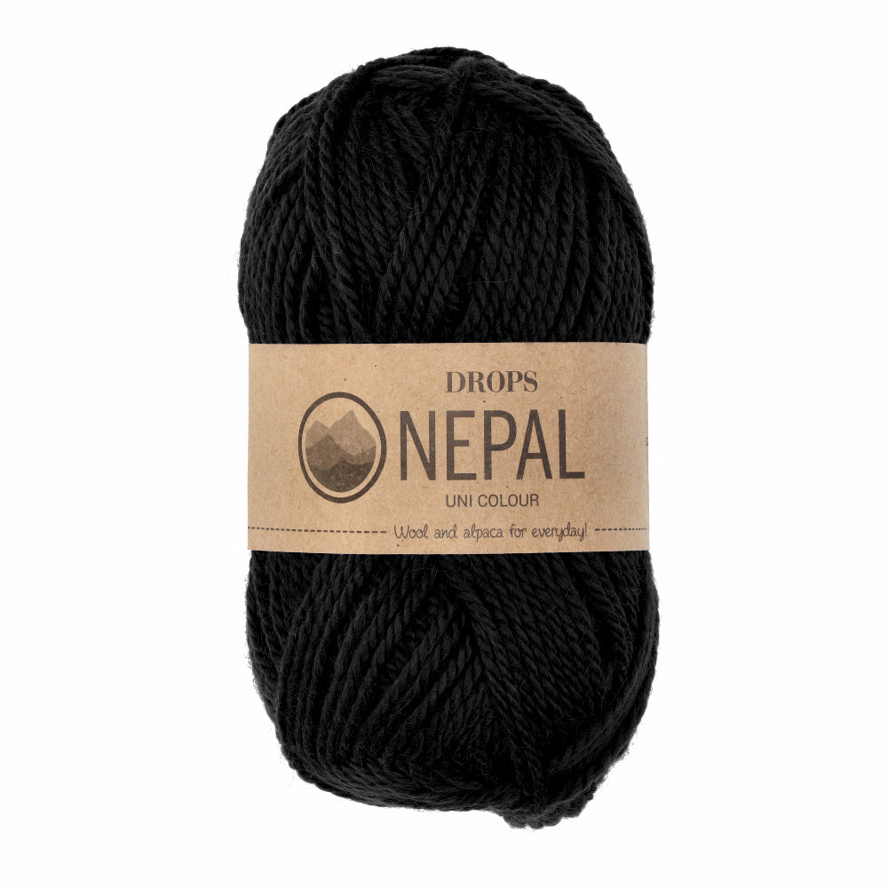 Drops Nepal Uni Colour 8903 Zwart