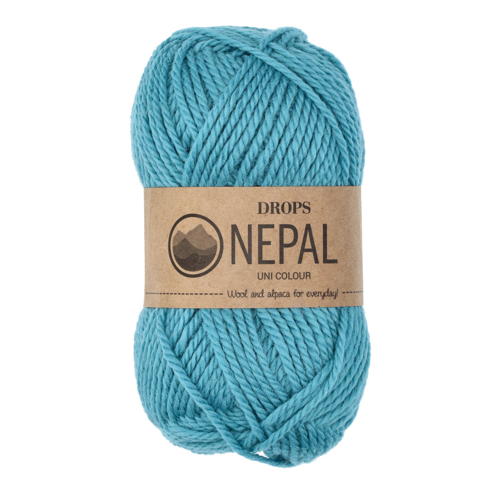 Drops Nepal Uni Colour 8911 Zeeblauw
