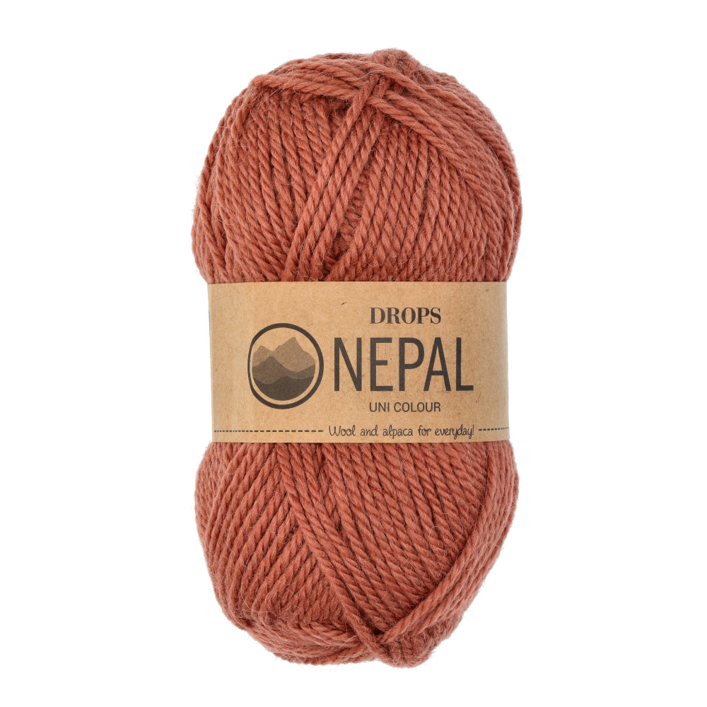 Drops Nepal Uni Colour 8914 Rode Klei