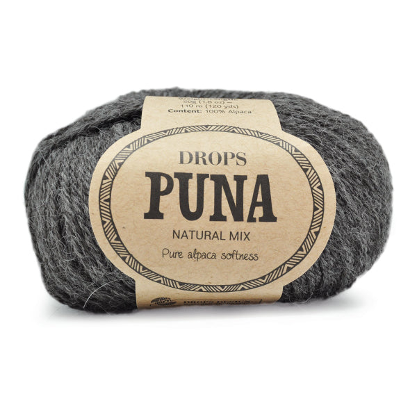 Drops Puna Natural Mix 05 Donkergrijs