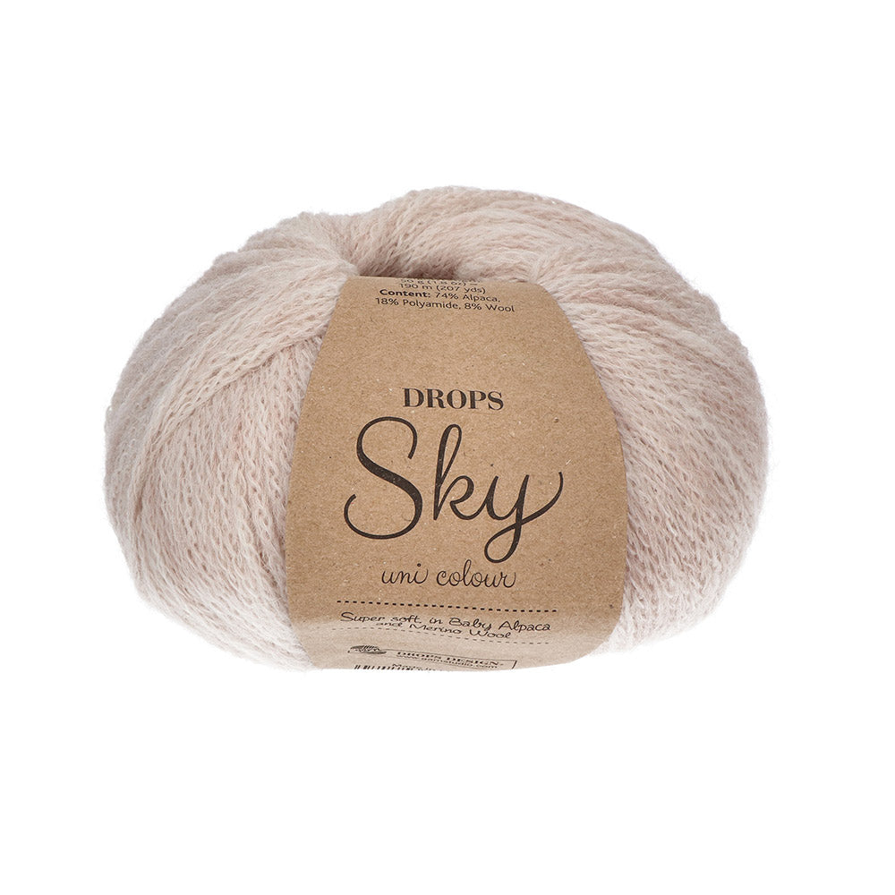 Drops Sky Uni Colour 025 Witte Mist