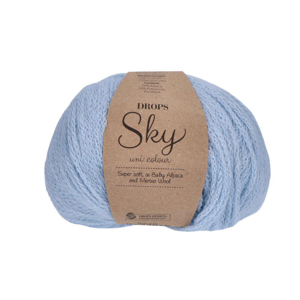 Drops Sky Uni Colour 031 Ijsblauw