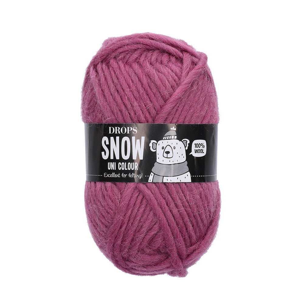 Drops Snow Uni Colour 009 Licht wijnrood