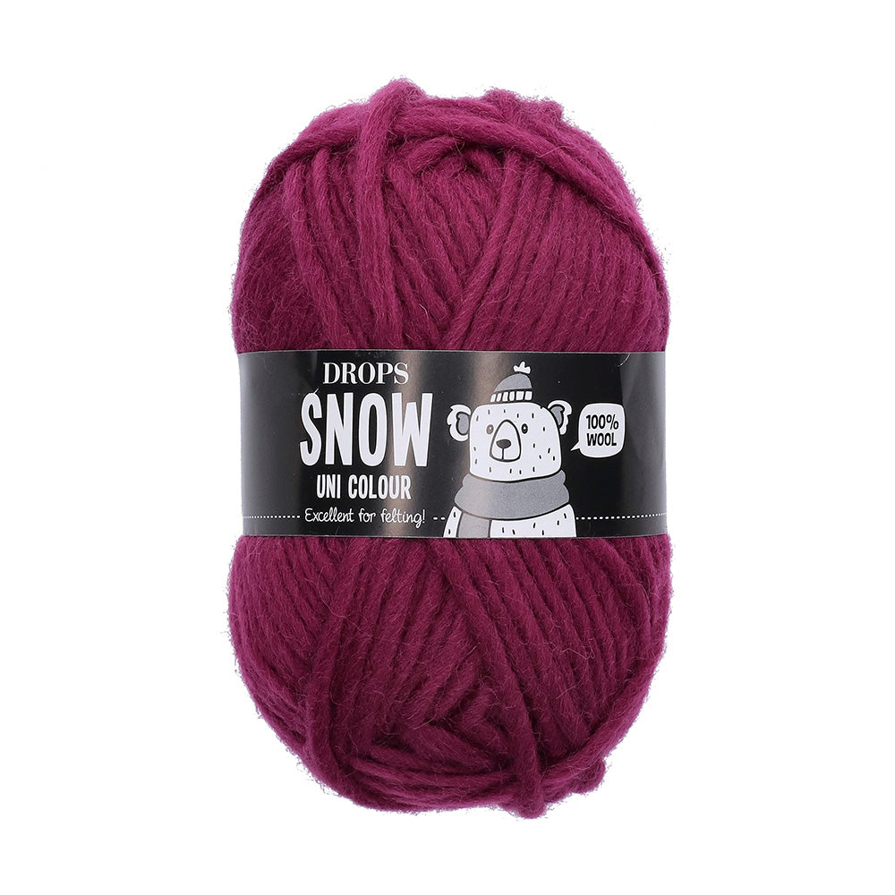 Drops Snow Uni Colour 010 Moerbei paars