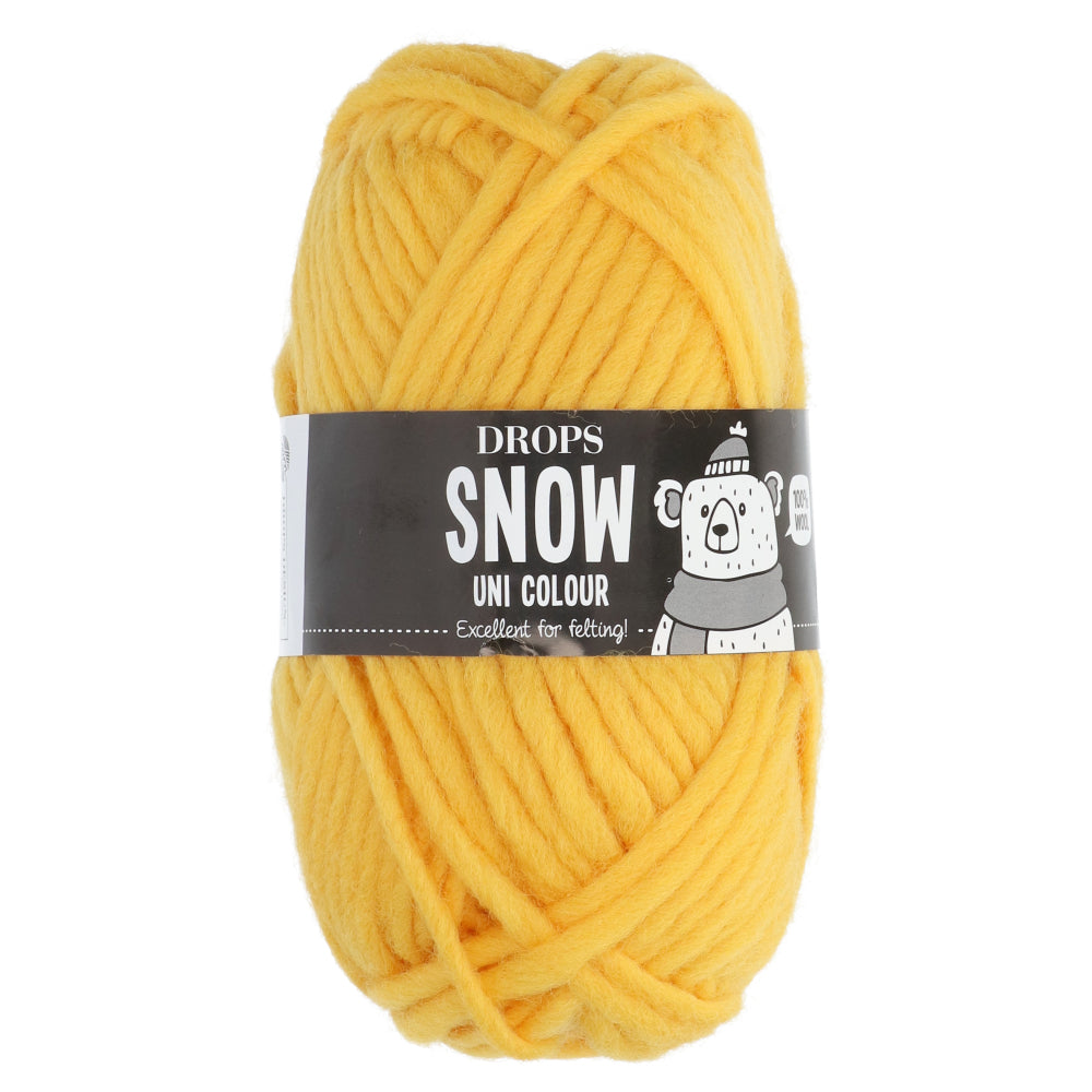 Drops Snow Uni Colour 024 Geel