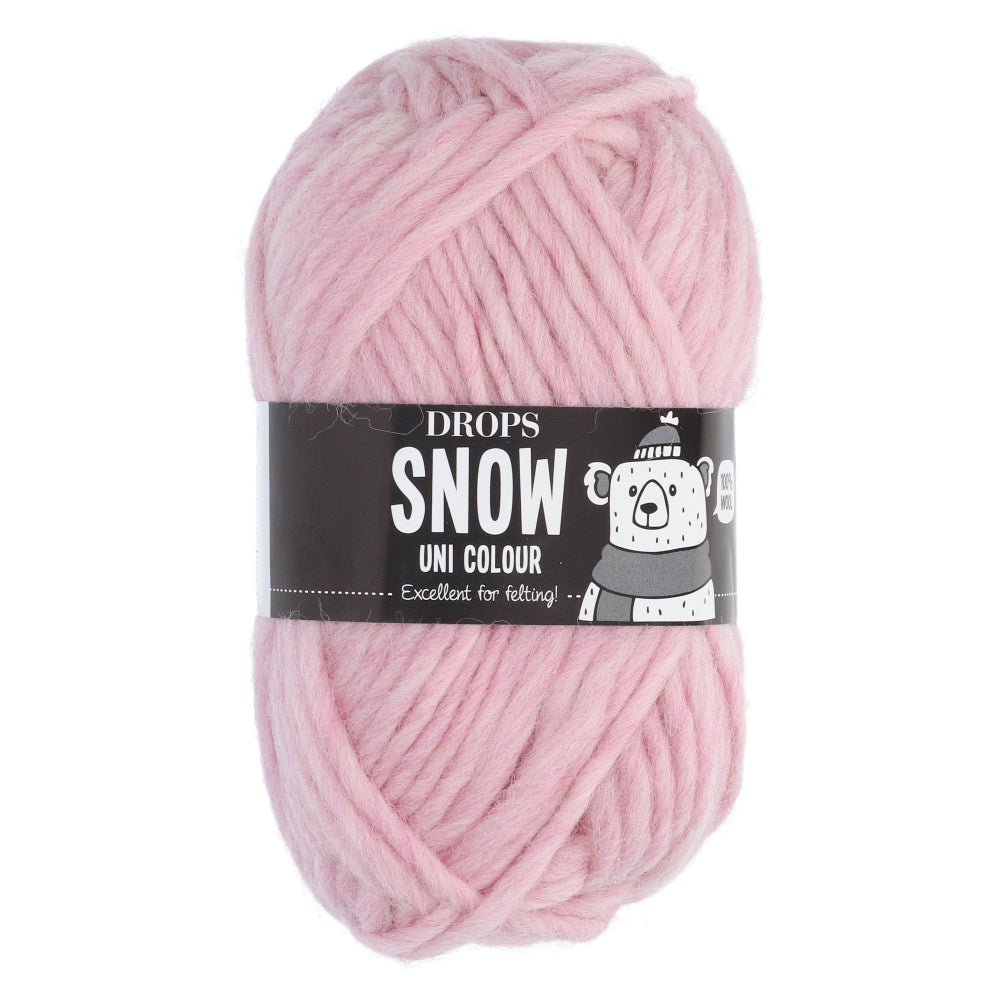 Drops Snow Uni Colour 030 Pastelroze