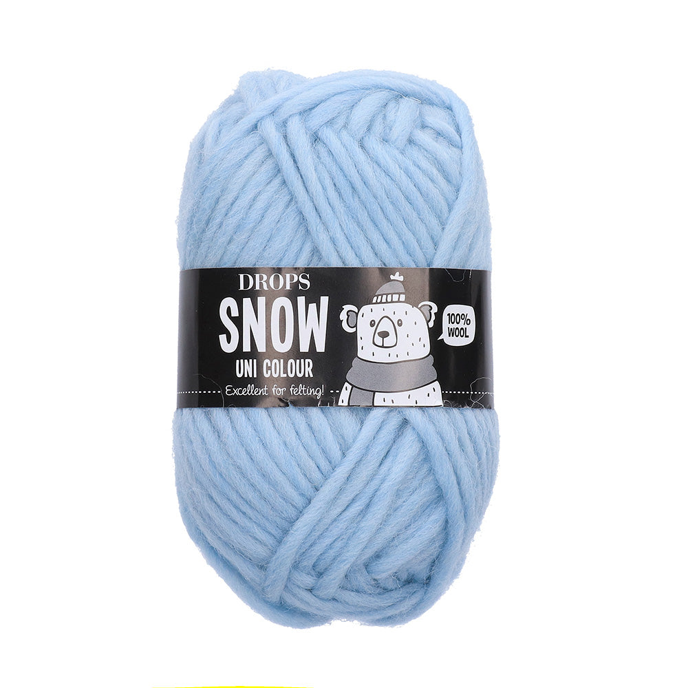 Drops Snow Uni Colour 031 Pastelblauw