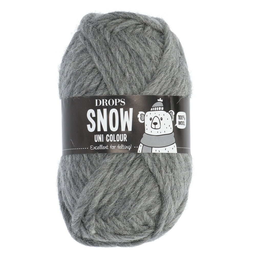 Drops Snow Uni Colour 046 Grijs