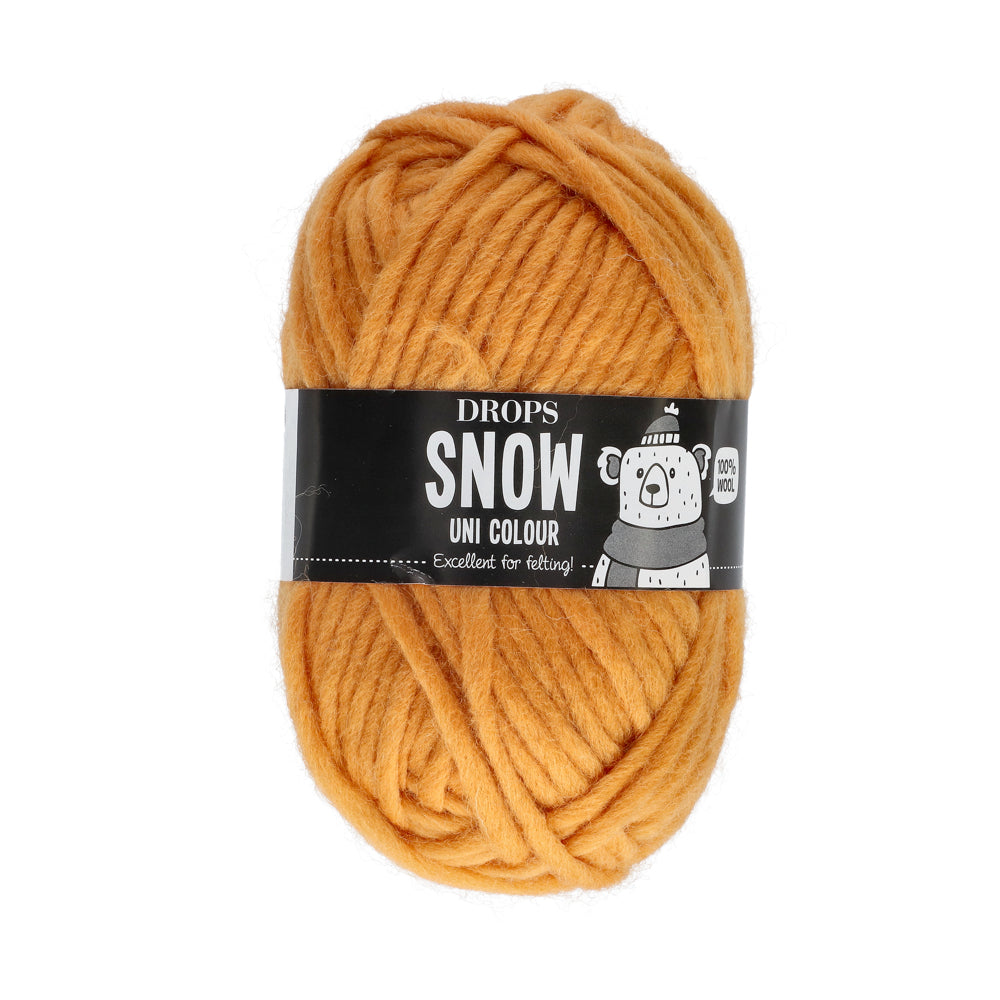 Drops Snow Uni Colour 101 Mandarijn