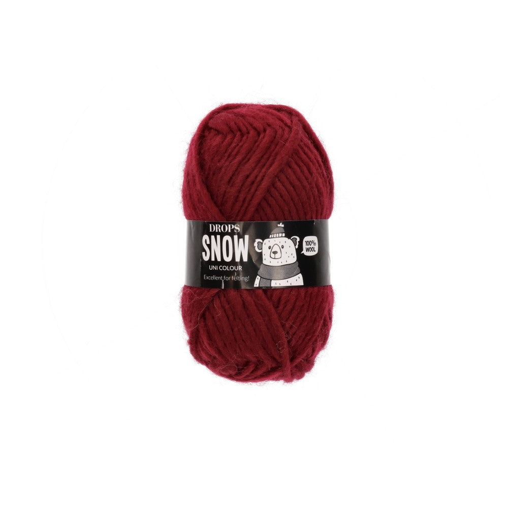 Drops Snow Uni Colour 121 Robijnrood