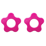 Durable Bijtring Bloem met Noppen 786 Dark Pink