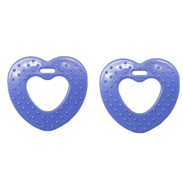 Durable Bijtring Hart met Noppen 296 Blue