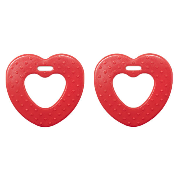 Durable Bijtring Hart met Noppen 722 Red