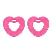 Durable Bijtring Hart met Noppen 786 Neon Pink