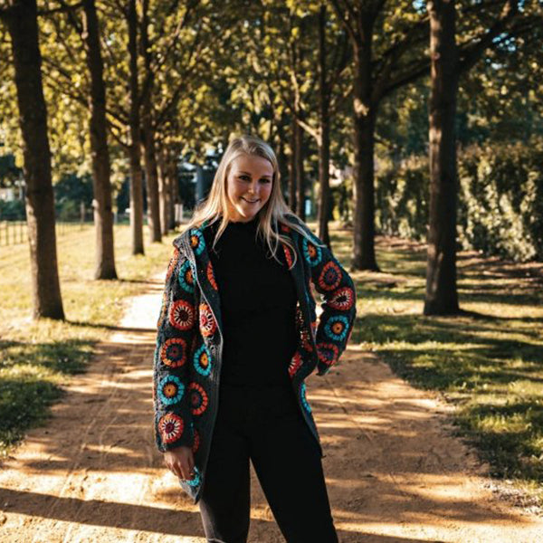 In the hood cardigan — gemaakt met Durable Cosy Extra Fine