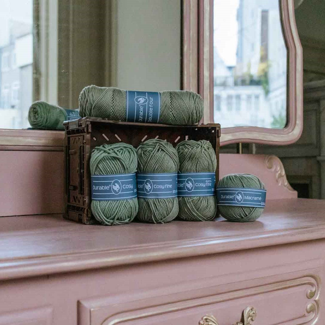 Combi nieuwekleuren — gemaakt met Durable Double Four Nieuwe Kleuren Garenpakket